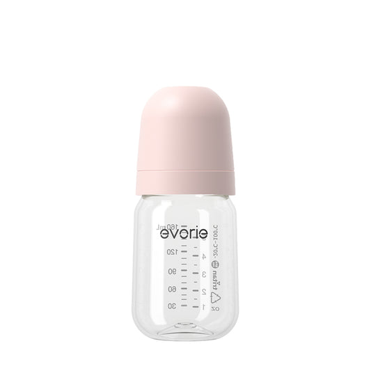 Evorie Tritan Wide-neck Baby Milk Feeding Bottle 160mL/5oz - Misty Pink