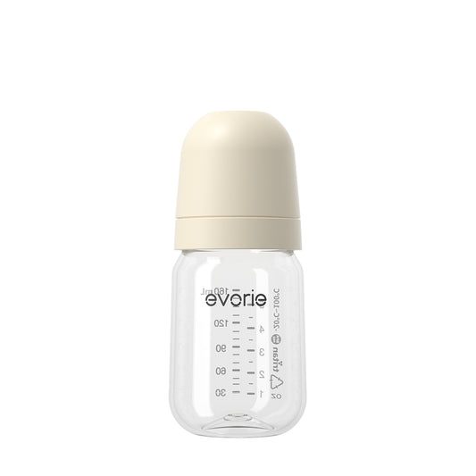 Evorie Tritan Wide-neck Baby Milk Feeding Bottle 160mL/5oz - Creamy Apr