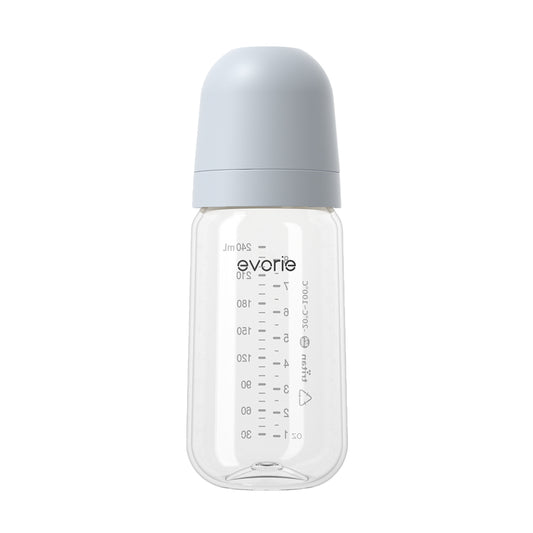 Evorie Tritan Wide-neck Baby Milk Feeding Bottle 240mL/8oz - Moonlit Blue