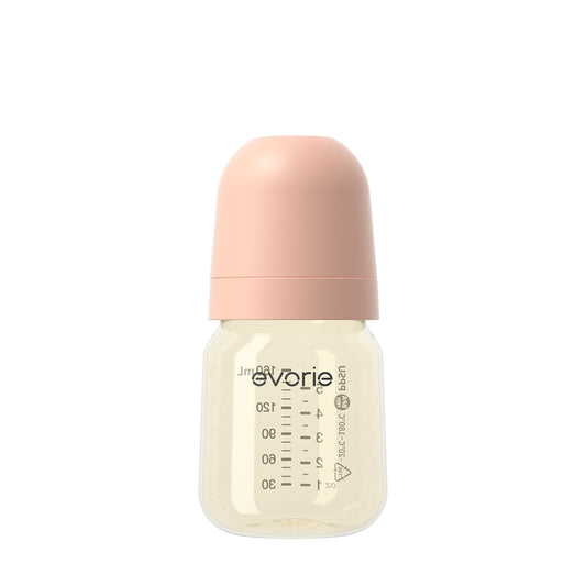 Evorie PPSU Wide-neck Baby Milk Feeding Bottle 160mL/5oz - Smoke Peach