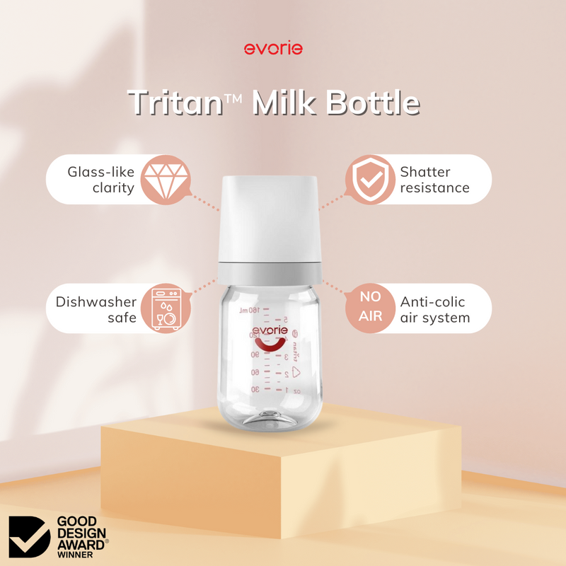 Tritan Wide-neck Baby Milk Feeding Bottle Twin Value Pack, 160mL/5oz