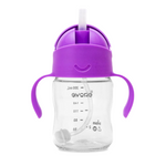 Evorie Tritan Baby 360 Straw Water Bottle Sippy Cup 200mL, Ube