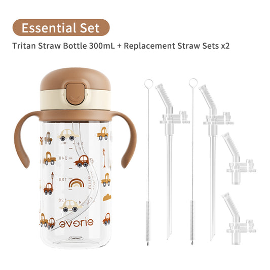 300mL Tritan Straw Bottle Essential Set