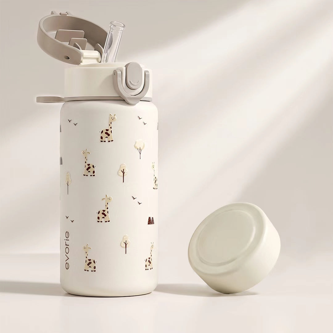 Stainless Steel Vacuum Bottle 380mL, Giraffe Grove
