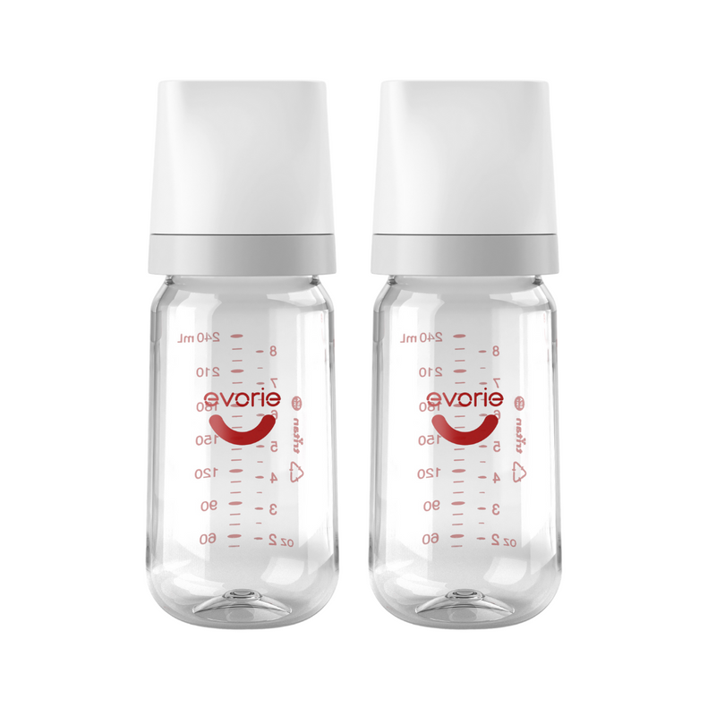 Tritan Wide-neck Baby Milk Feeding Bottle Twin Value Pack, 240mL/8oz