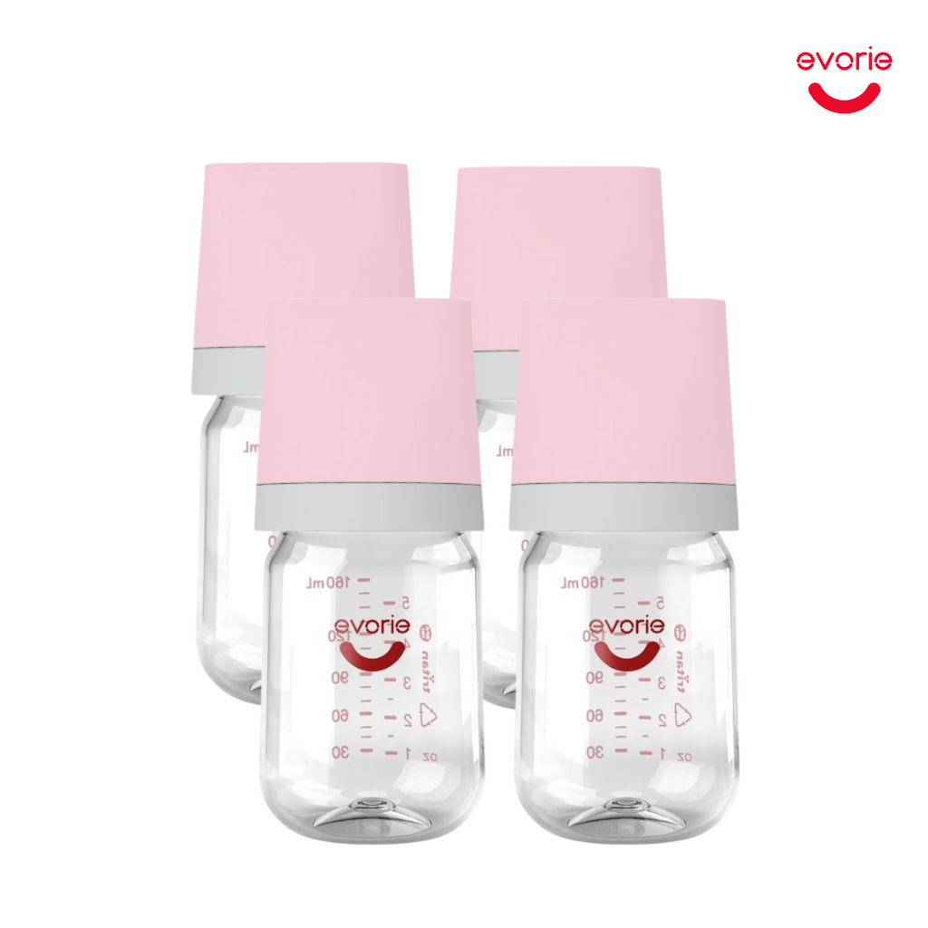 Tritan Wide-neck Baby Milk Feeding Bottle Bundle Set 160mL X4