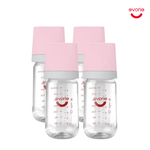 Tritan Wide-neck Baby Milk Feeding Bottle Bundle Set 240mL X4