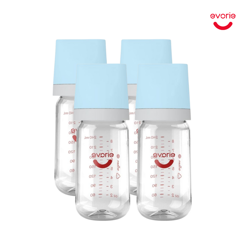 Tritan Wide-neck Baby Milk Feeding Bottle Bundle Set 240mL X4
